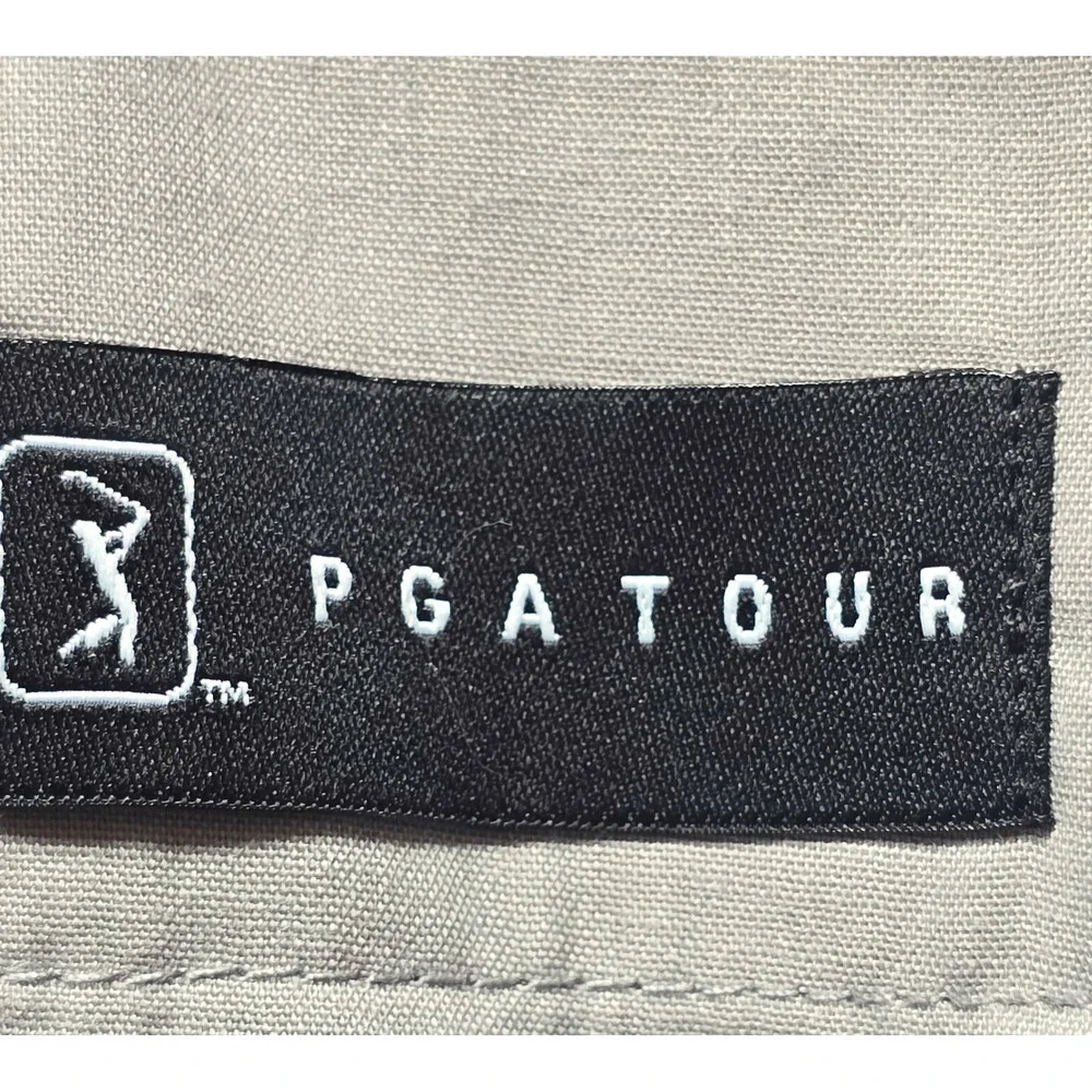 PGA Tour Mens Golf‎ Shorts Cargo Pockets Beige Performance Casual
